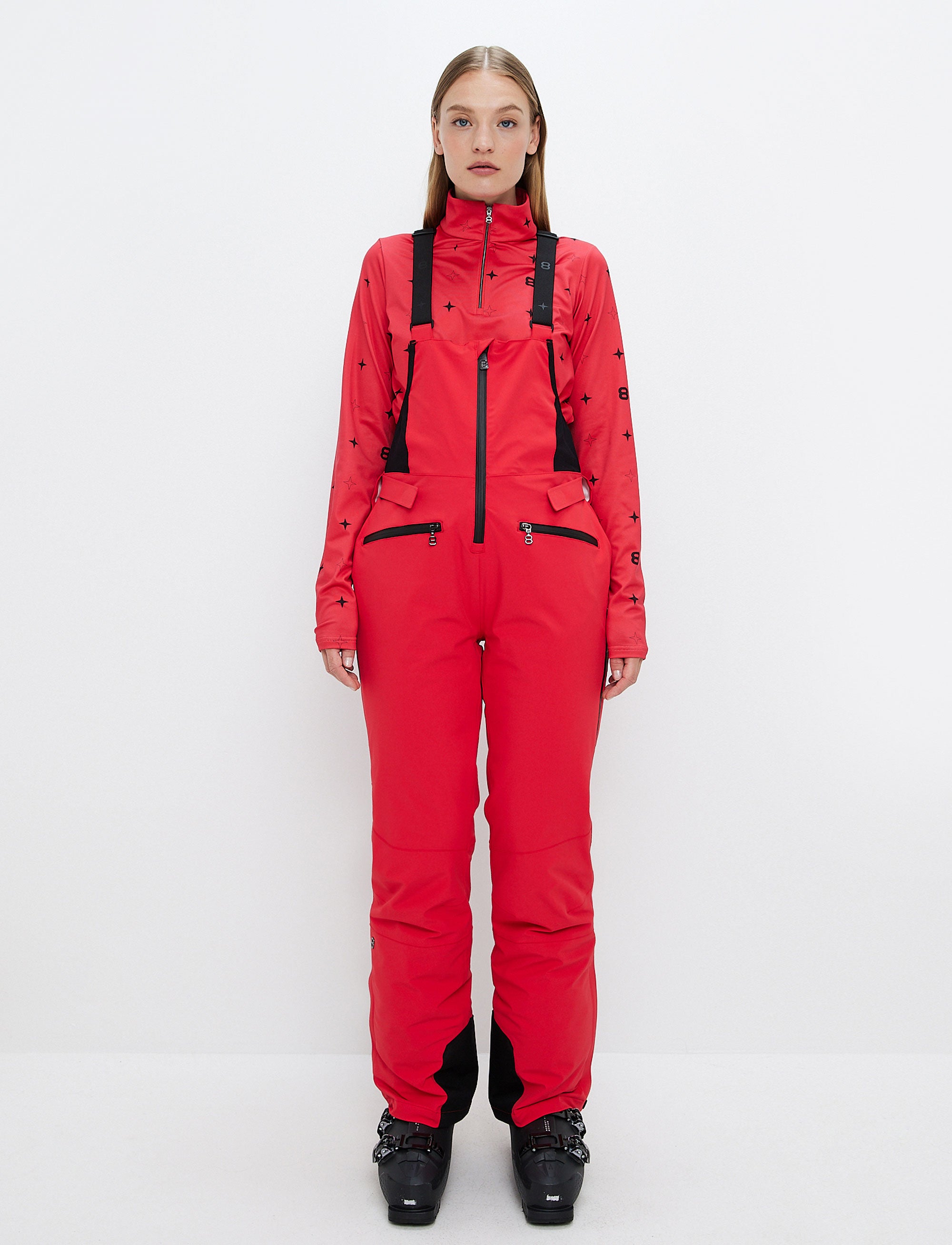 Daniella 2.0 W Bib Pant - Poinsetta Red