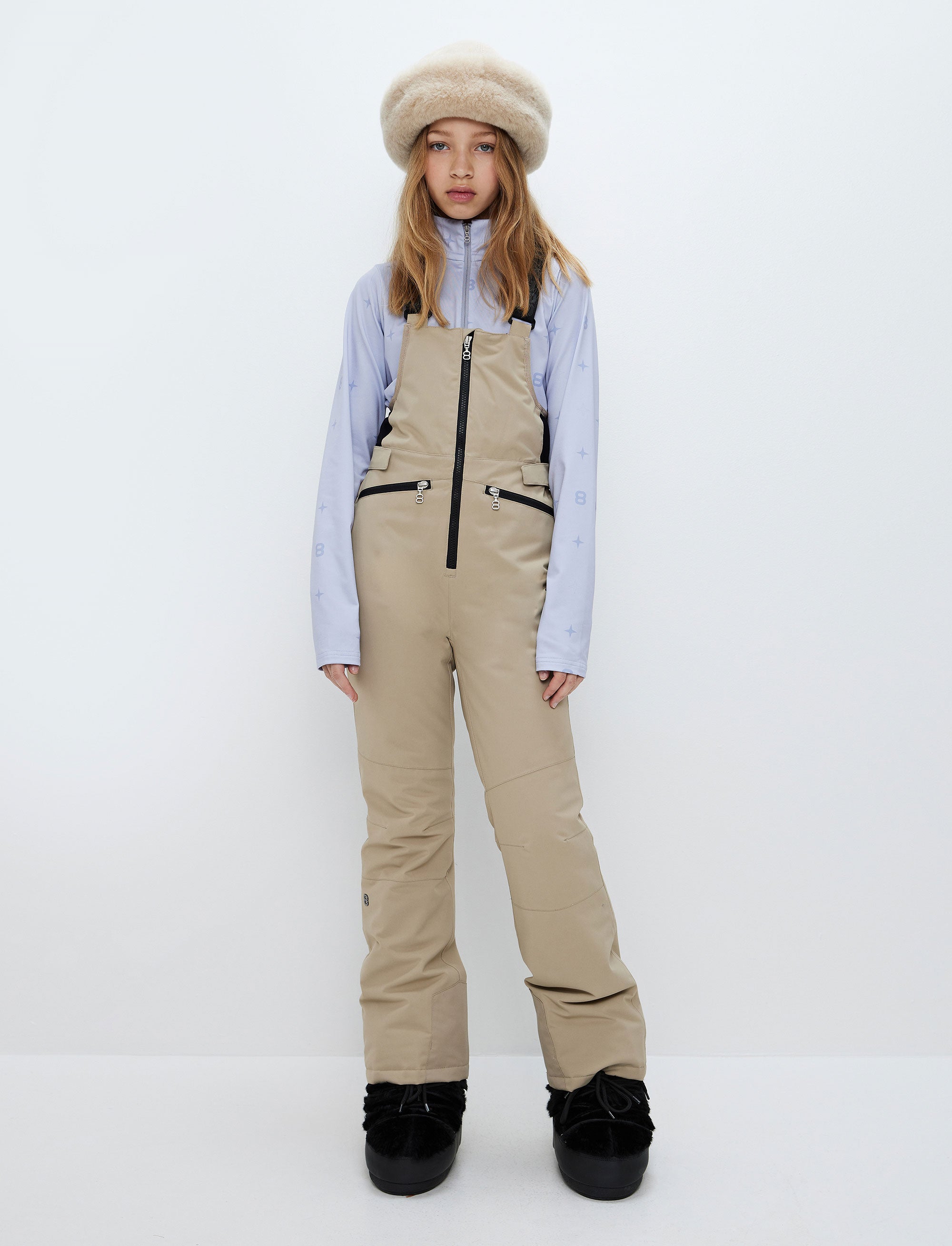 Ella  Bib Pants - Lt Fallen Rock