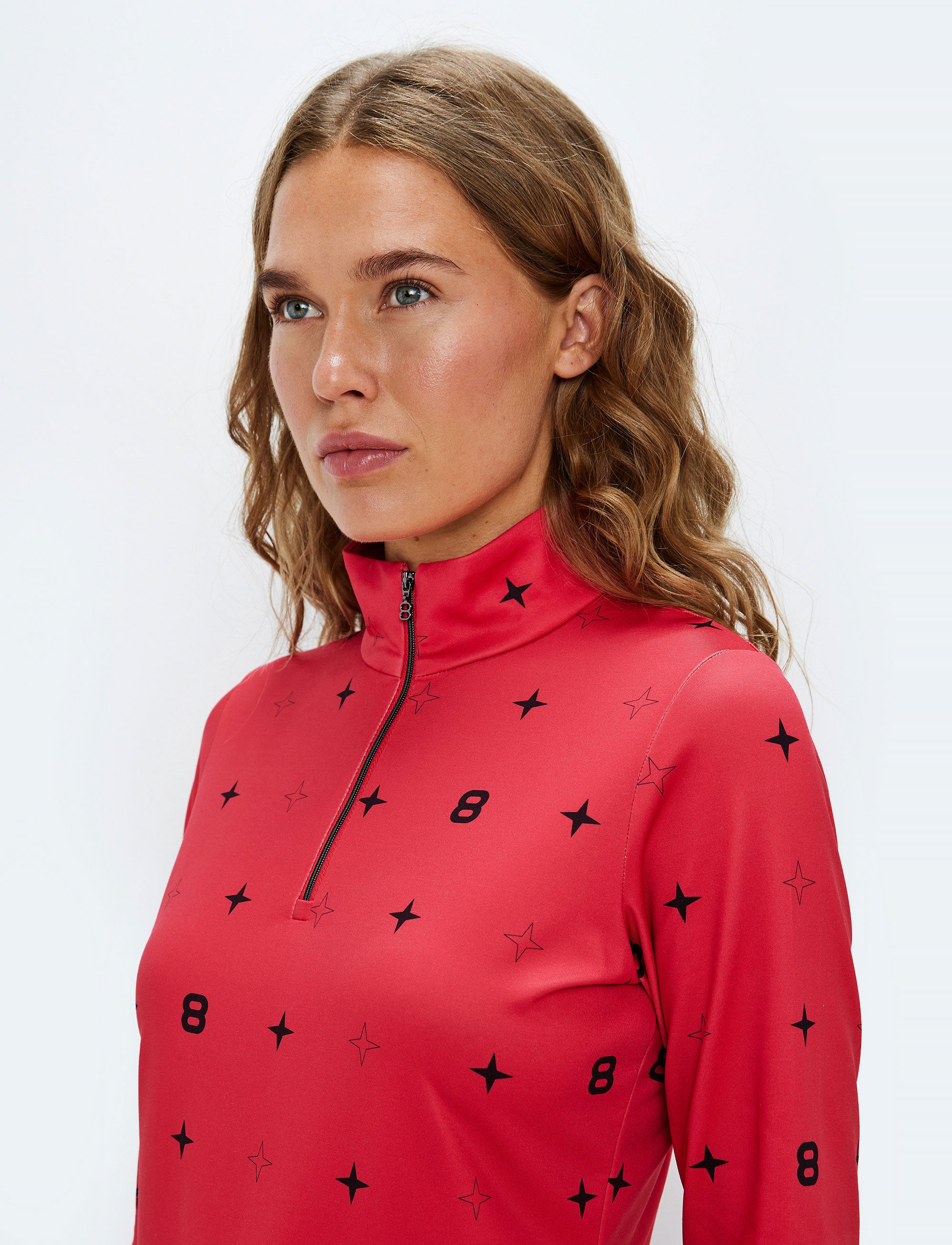 8848 Star  Sweat - Poinsetta Red