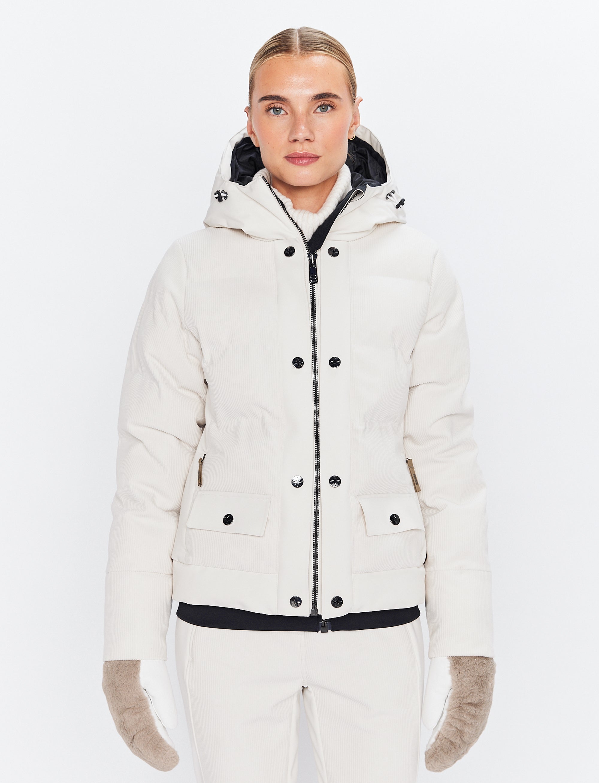 Harlow Cord Jacket - Winter White