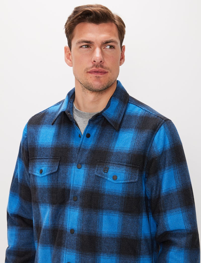 Telluride Wool Overshirt - Blue