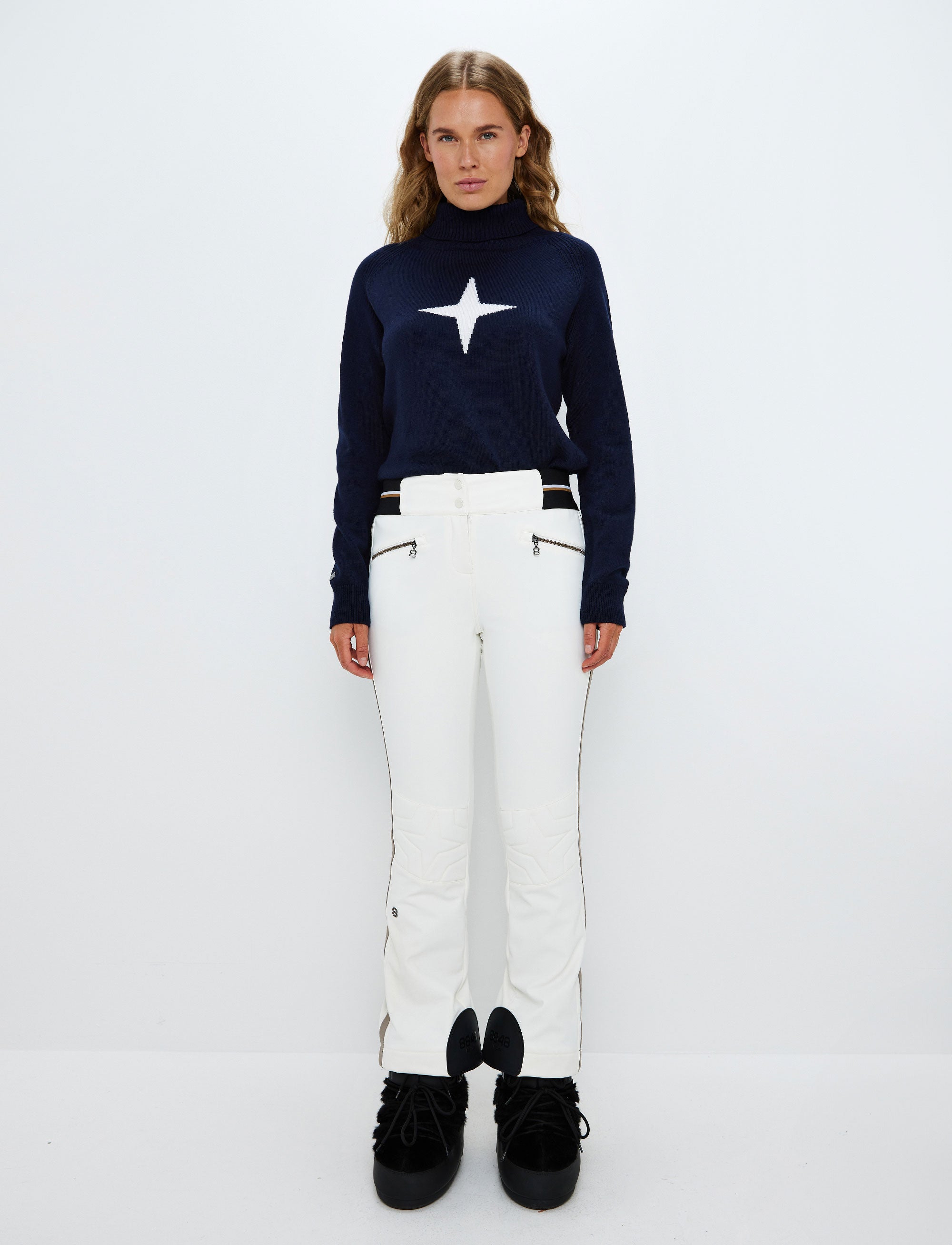 Randy Star W Pant - Blanc/Beige