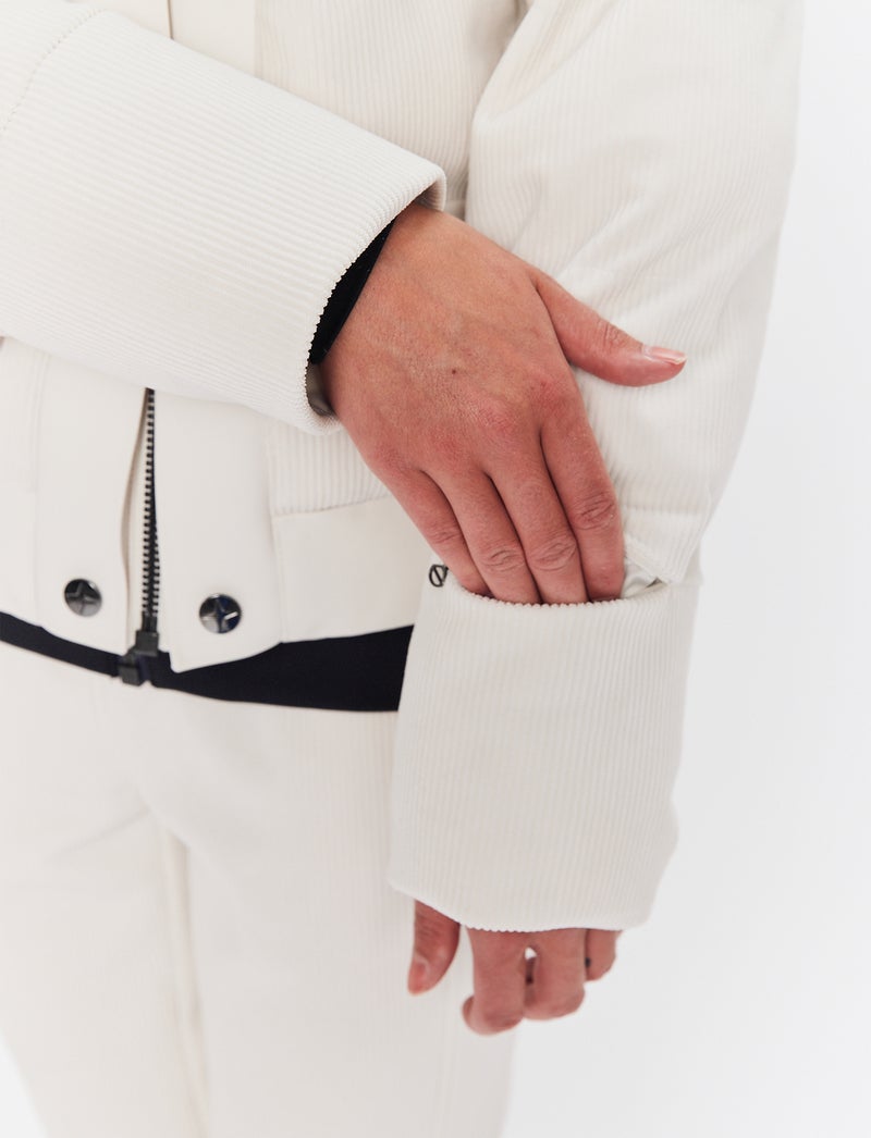 Harlow Cord Jacket - Winter White