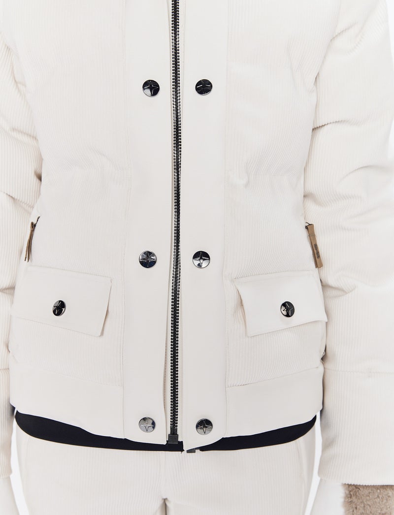 Harlow Cord Jacket - Winter White