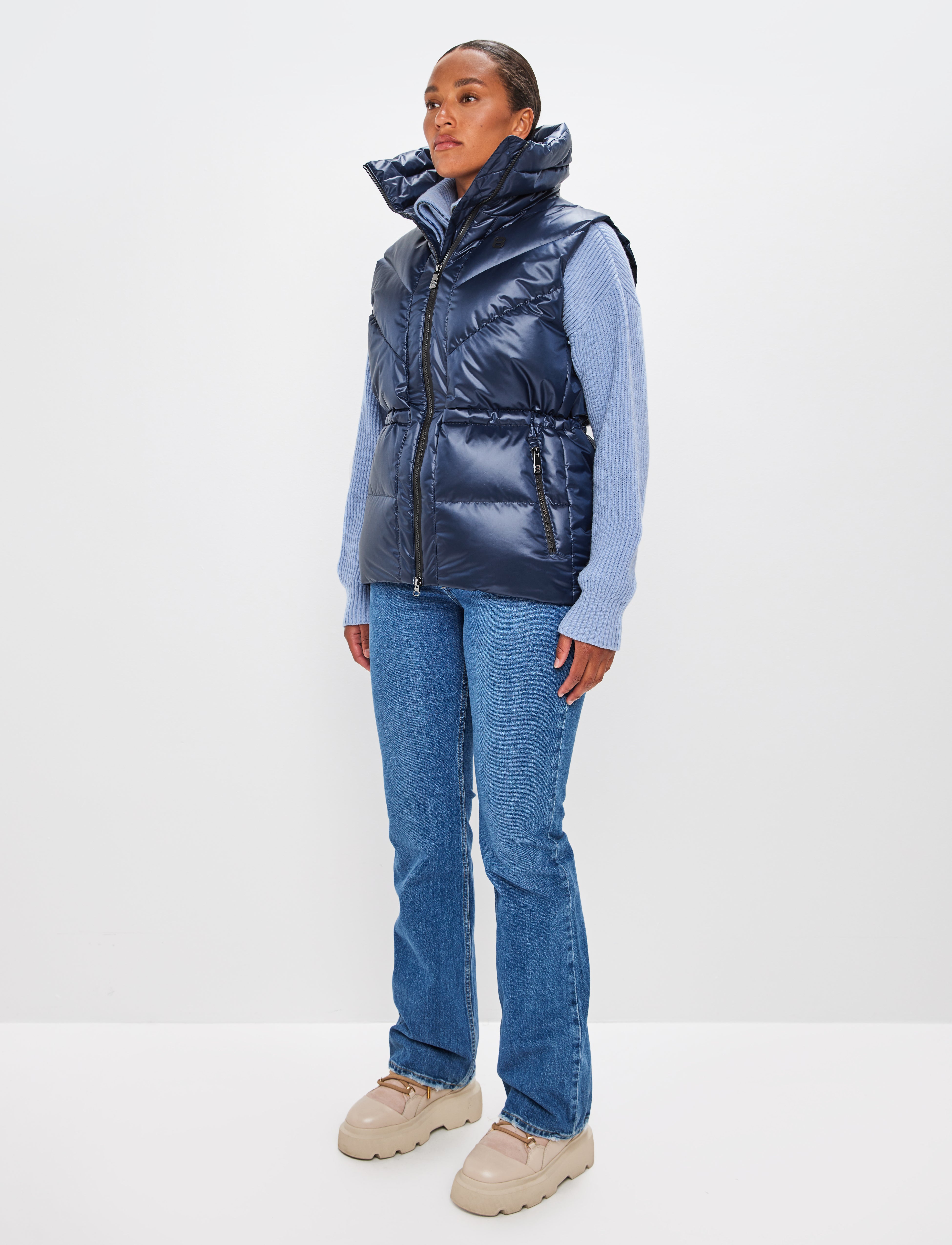 Shacci W Down Vest - Navy