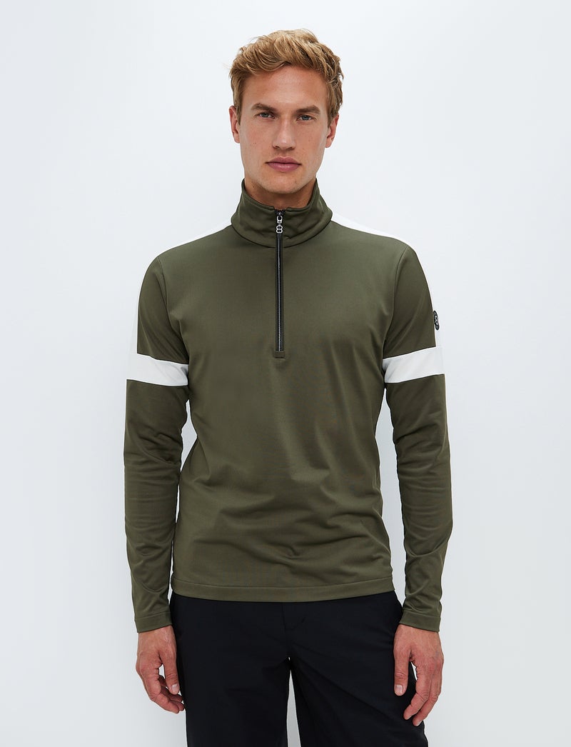 Dino 1/2 Zip Sweat - Royal Green
