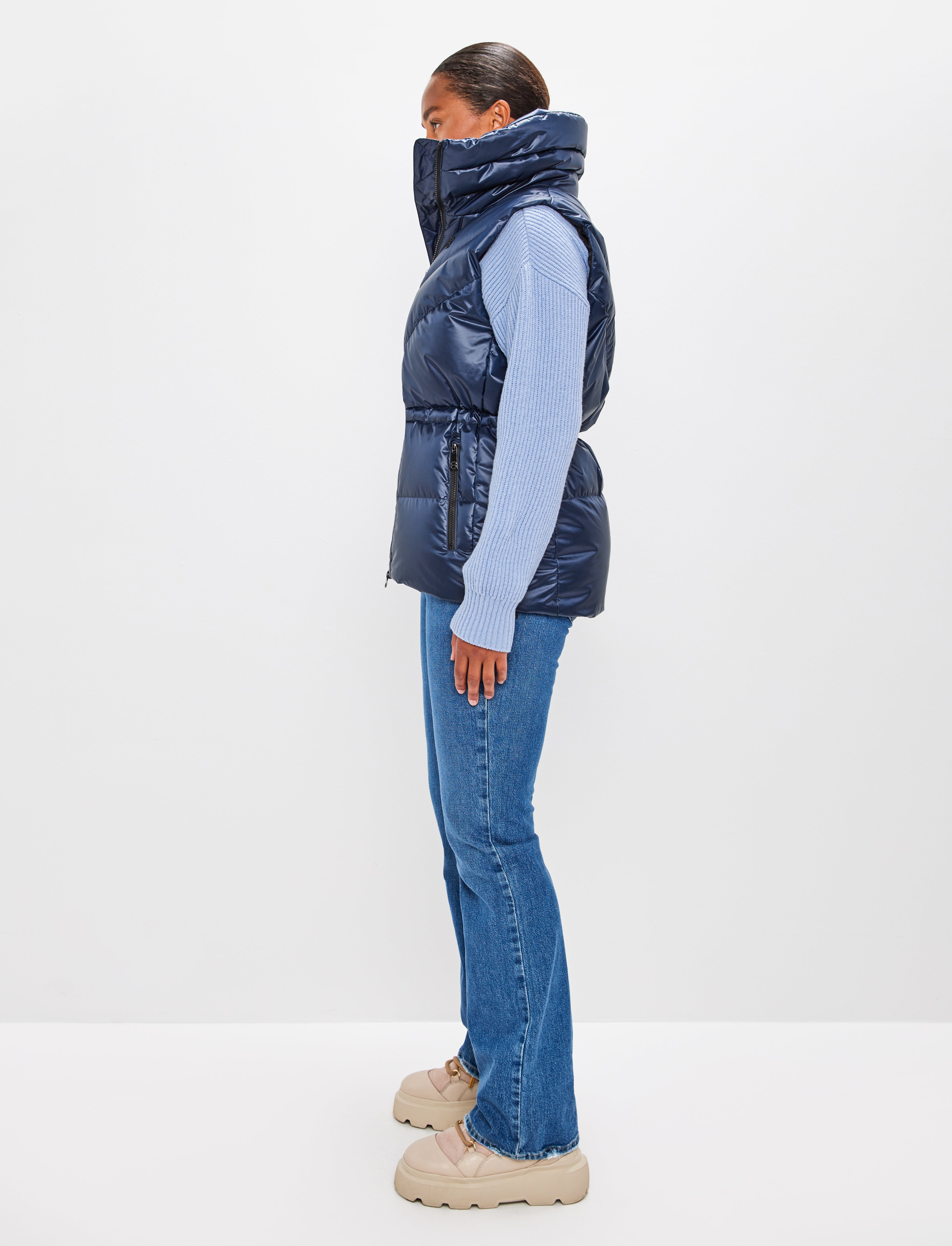Shacci W Down Vest - Navy