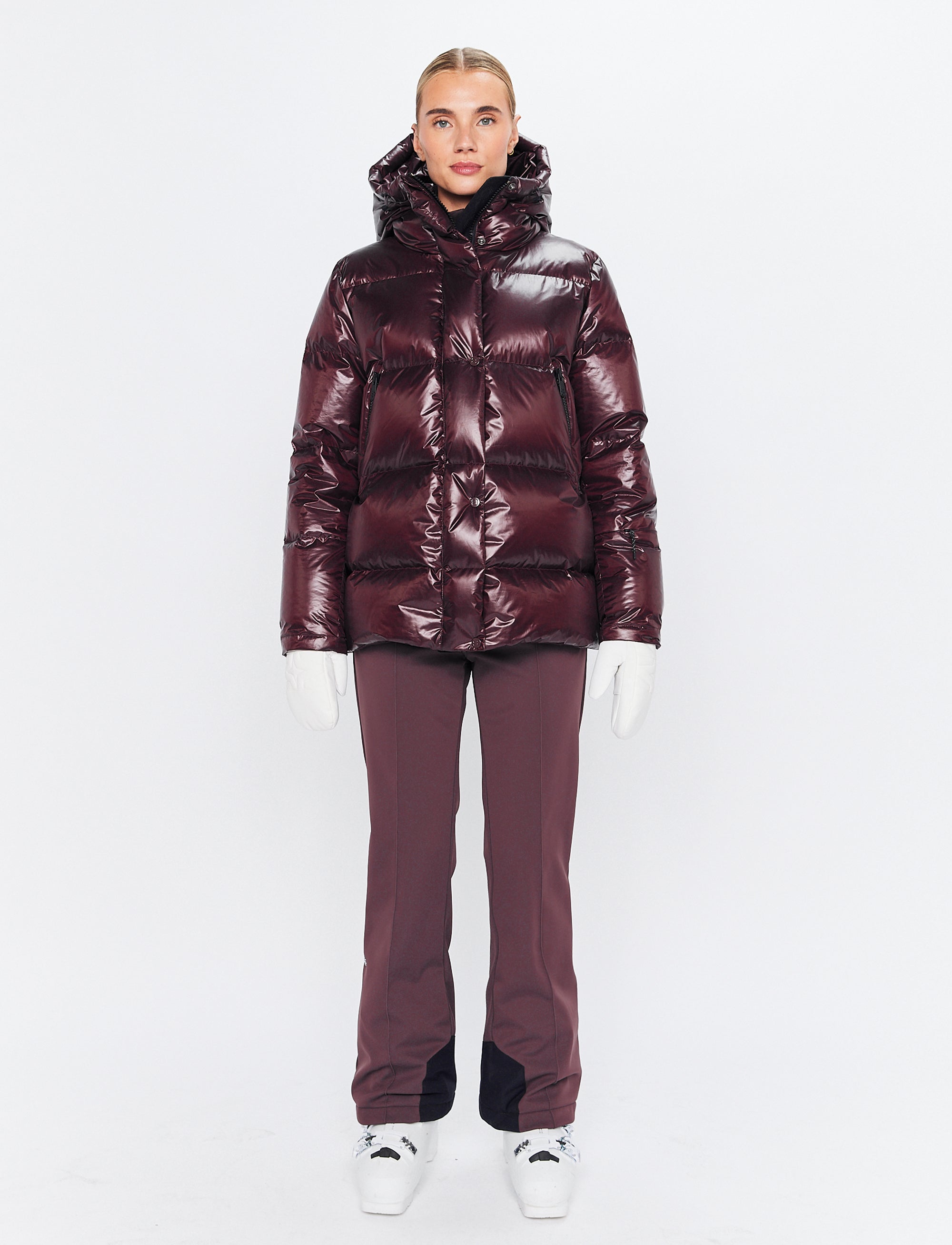 Sarah W Ski Down Jacket - Dk Burgundy