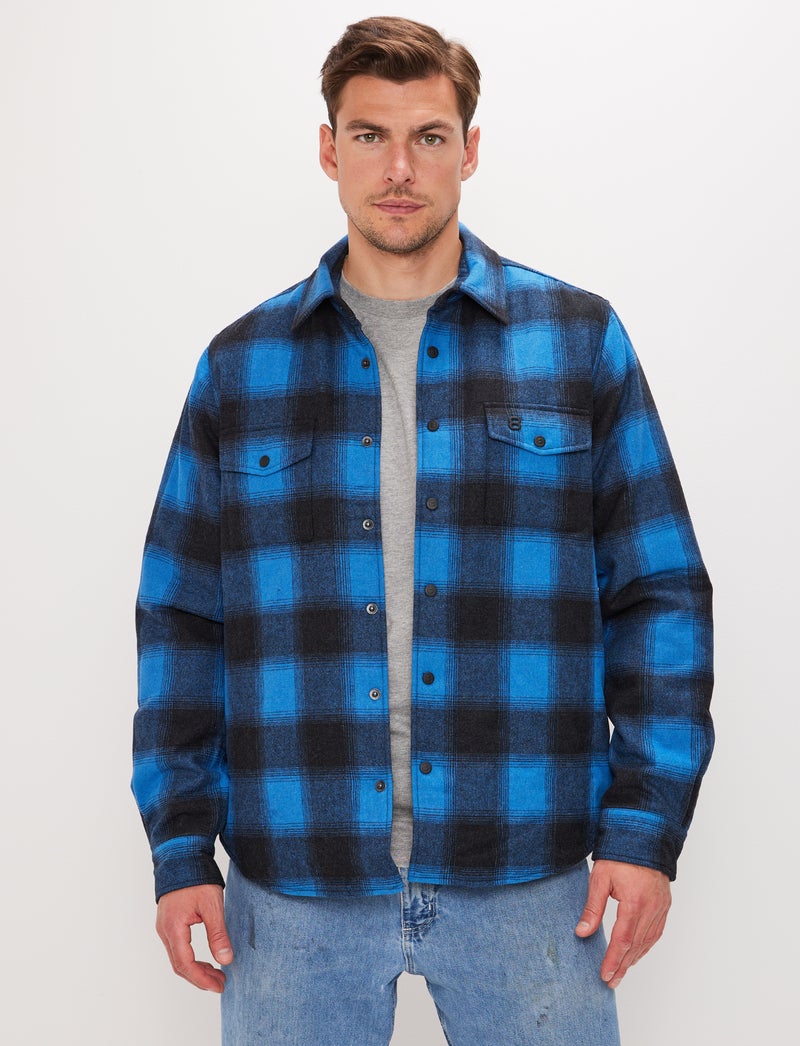 Telluride Wool Overshirt - Blue